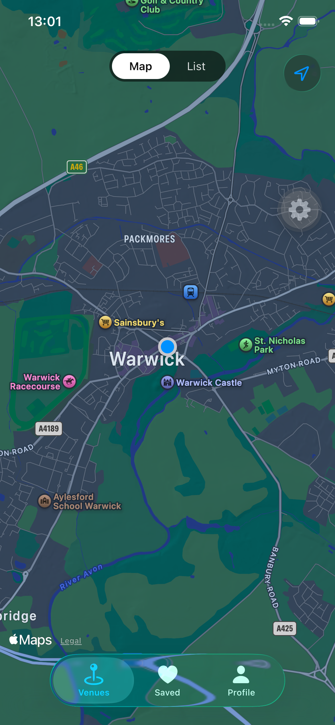 Blackboard app — deals map view